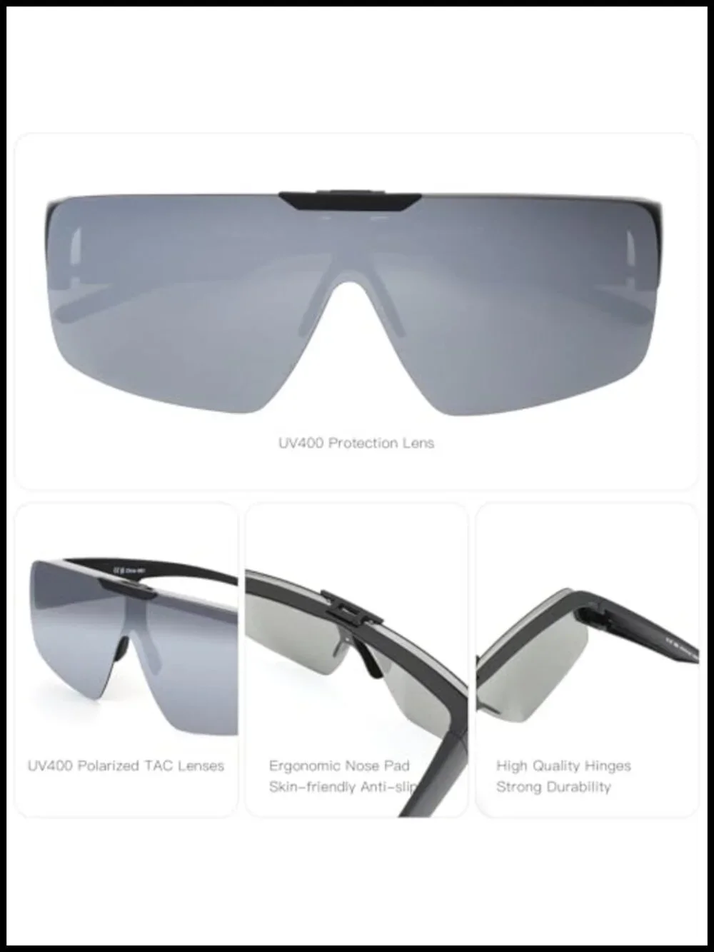 Oversized Fit Over Sunglasses with Flip Up Lens, Polarized UV400 Protection